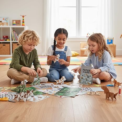 DIY Paper Cats Origami Kit - 50/30 Sheets DIY Paper Origami to Fold Your Own Cute Cat/Dog/Dino Figures - Perfect Desk Origami Cats Decoration & Creative Gift for Kids, Adults & Cat Lovers